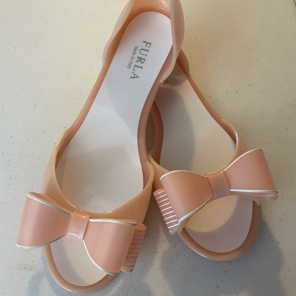 Furla Made in Italy Venus Pink Jelly Flats 39 - Picture 2 of 3
